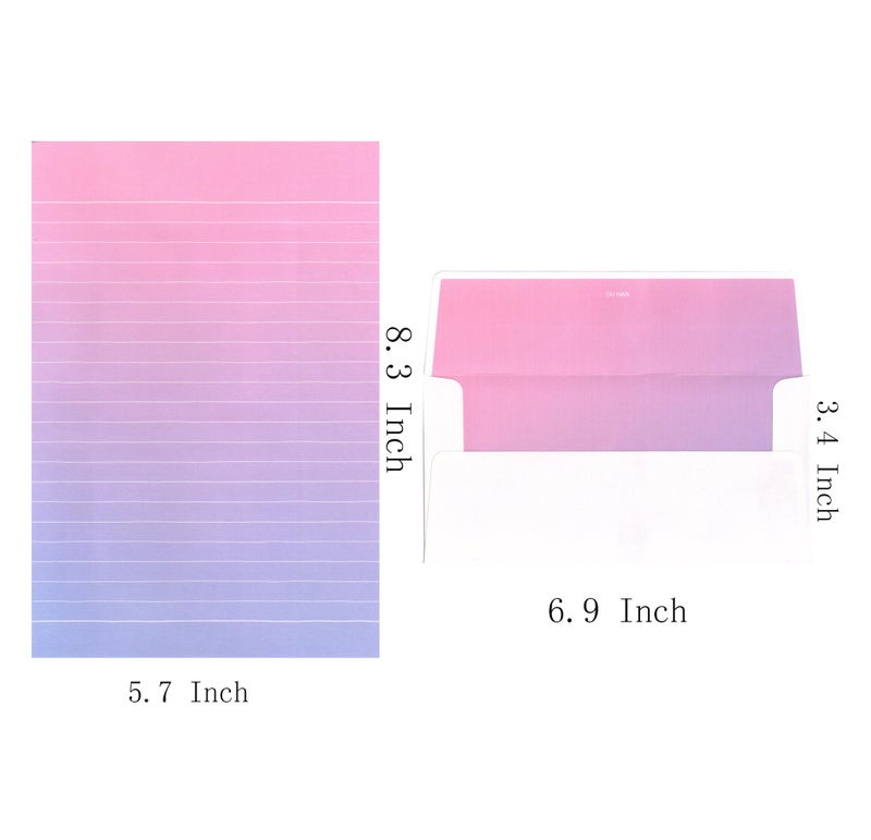 IMagicoo 48 Cute Colorful Writing Stationery Paper Letter Set with 24 Envelope & Label Seal Sticker - Image 2